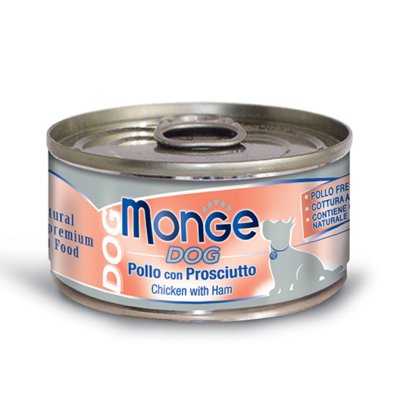 MONGE NATURAL Dog  kuře,šunka  95g/24bal - monge_cane_umido_natural_lattine_pollo_con_prosciutto.jpg