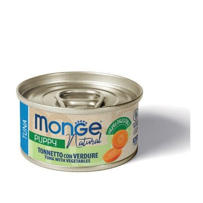 MONGE NATURAL Dog PUPPY tuňák se zeleninou 95gr/24bal