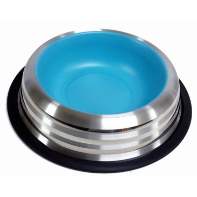 Miska nerez LINE PASTELOVÁ modrá 0,575l/15,5cm