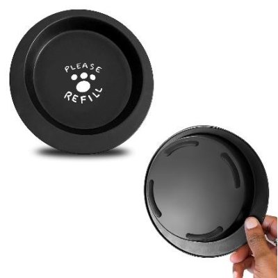 Miska OVÁL  protiskluzová - černá 0,370l/16,5cm (216)