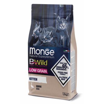 MONGE BWILD Cat Kitten Husa  34/17   1,5kg