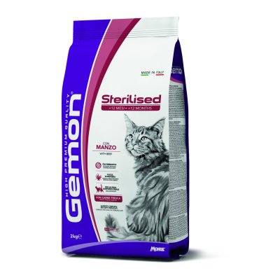 GEMON Cat Sterilised hovězí  33/12  2kg