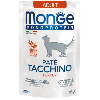 MONGE Monoprotein Cat PATÉ kapsička krůta  85g/28bal