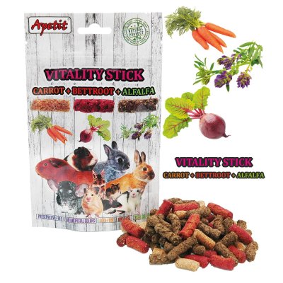 Apetit VITALITY STICKS s mrkví, červenou řepou a vojtěškou 120g