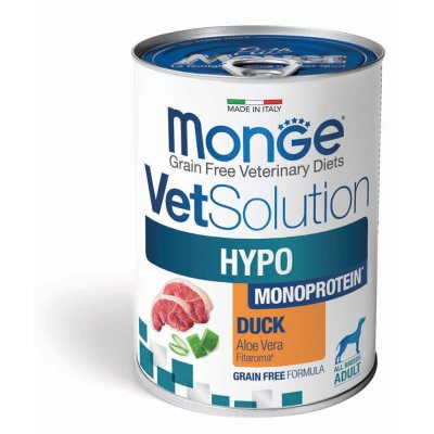 MONGE VET Dog  HYPO monoprotein kachna  400g/24ks