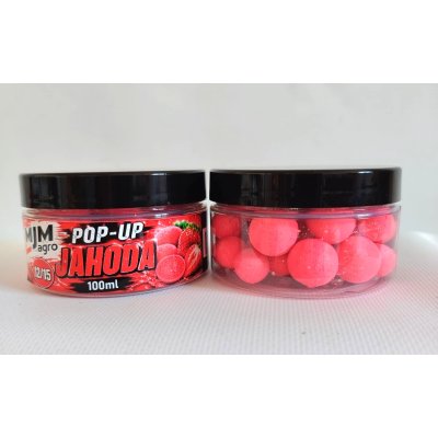 MJM POP-UP jednobarevné - MIX velikostí 12/15 - JAHODA 100ml