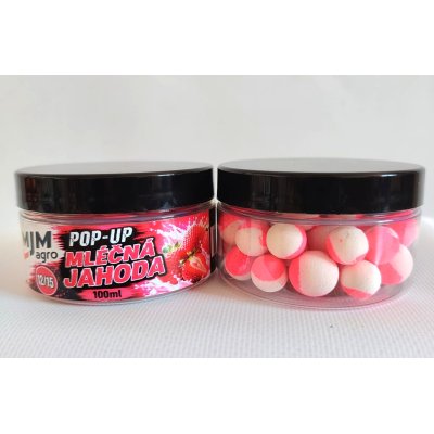 MJM POP-UP dvoubarevné - MIX velikostí 12/15 - MLEČNÁ JAHODA 100ml