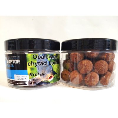 RAPTOR Chytací obalované boilies pr. 24 -  KRILL CHILLI - 250g