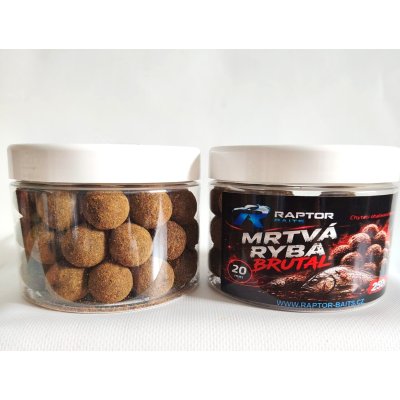 RAPTOR Chytací obalované boilies pr. 20 - MRTVÁ RYBA - 250g