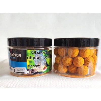 RAPTOR Chytací obalované boilies pr. 20 - SCOPEX - 250g