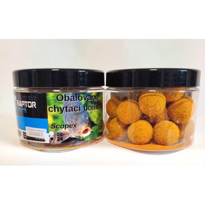 RAPTOR Chytací obalované boilies pr. 24 - SCOPEX - 250g