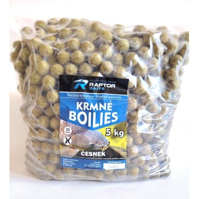 RAPTOR krmné BOILIES pr.20 - ČESNEK- 5kg