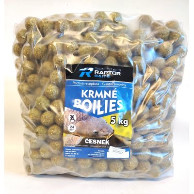 RAPTOR krmné BOILIES pr.24 - ČESNEK- 5kg