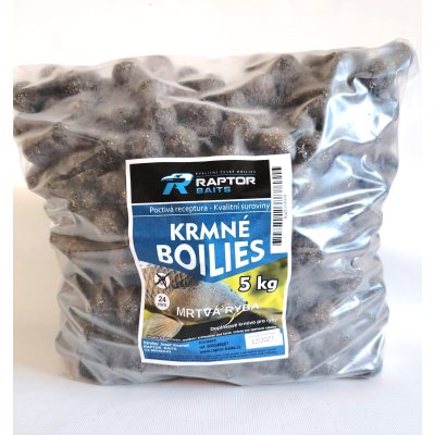 RAPTOR krmné BOILIES pr.24- MRTVÁ RYBA - 5kg