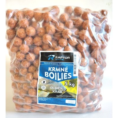 RAPTOR krmné BOILIES pr.24- OLIHEŇ+KRAB - 5kg