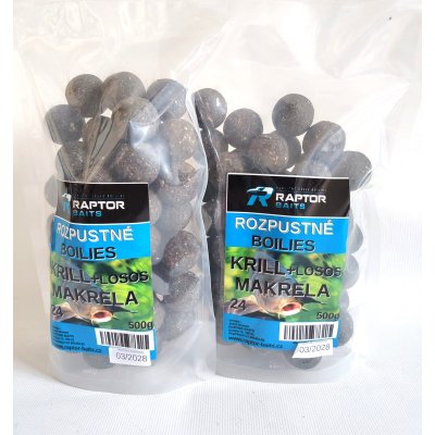 RAPTOR rozpustné BOILIES pr. 24 - KRILL, LOSOS, MAKRELA - 500g