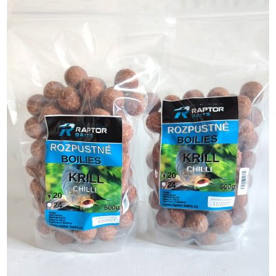 RAPTOR rozpustné BOILIES pr. 20 - KRILL CHILLI - 500g