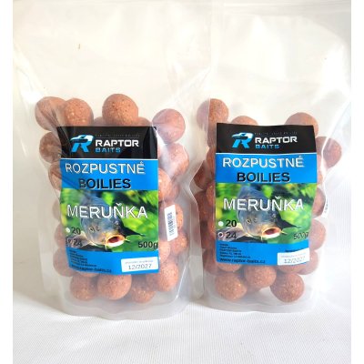 RAPTOR rozpustné BOILIES pr. 24 - MERUŇKA - 500g