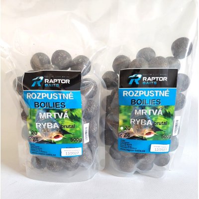 RAPTOR rozpustné BOILIES pr. 24 - MTRVÁ RYBA BRUTAL  - 500g