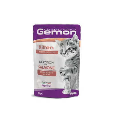 GEMON Cat  Kitten kapsičk losos 100g/24bal