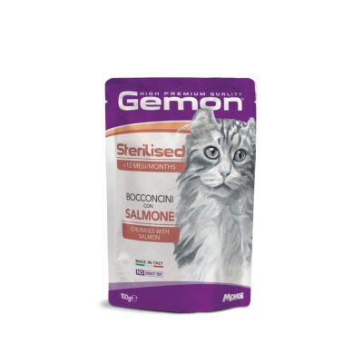 GEMON Cat Sterilised kapsička losos 100g/24bal