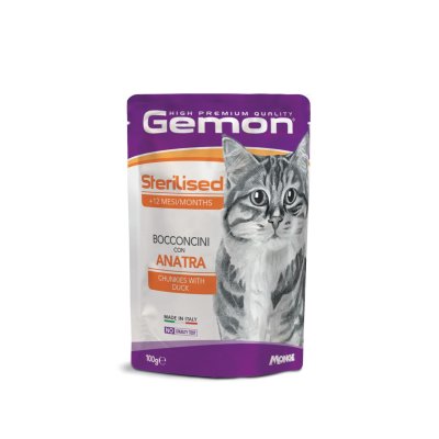 GEMON Cat Sterilised kapsička kachna 100g/24bal