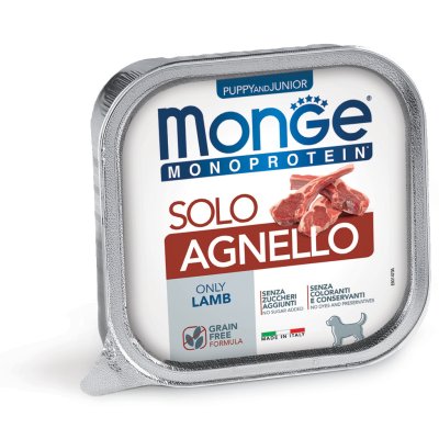 MONGE Dog MONOPROTEIN PUPPY  paštika  jehně 150g/24ks