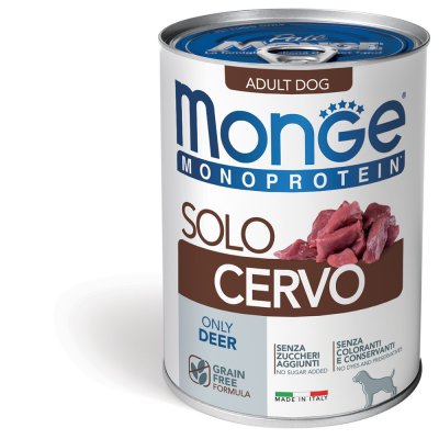 Monge Dog SOLO GRAIN FREE Zvěřina monoprotein 400g/24bal