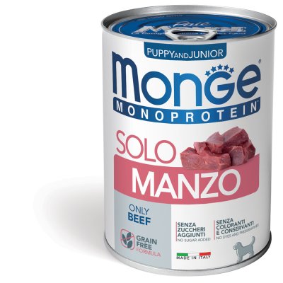 Monge Dog SOLO GRAIN FREE PUPPY  Hovězí monoprotein 400g/24bal