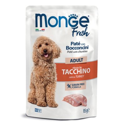 MONGE FRESH Dog Adult kapsička krůtí 85g/24ks
