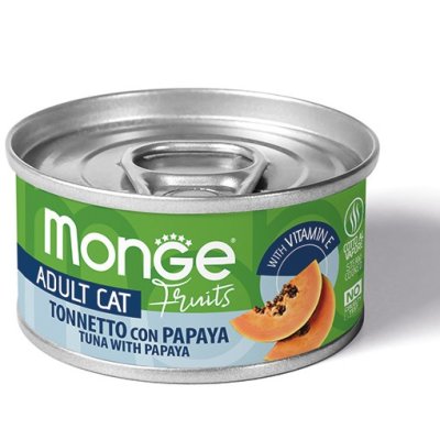 MONGE FRUIT Cat  tuňák s papájou 80g/24b
